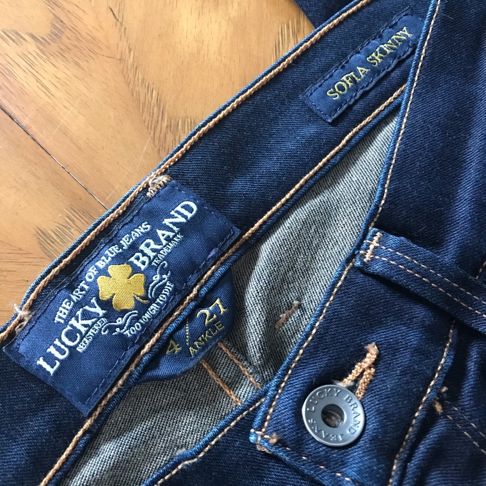 Dark Blue Lucky Brand Sophia Skinny Jeans